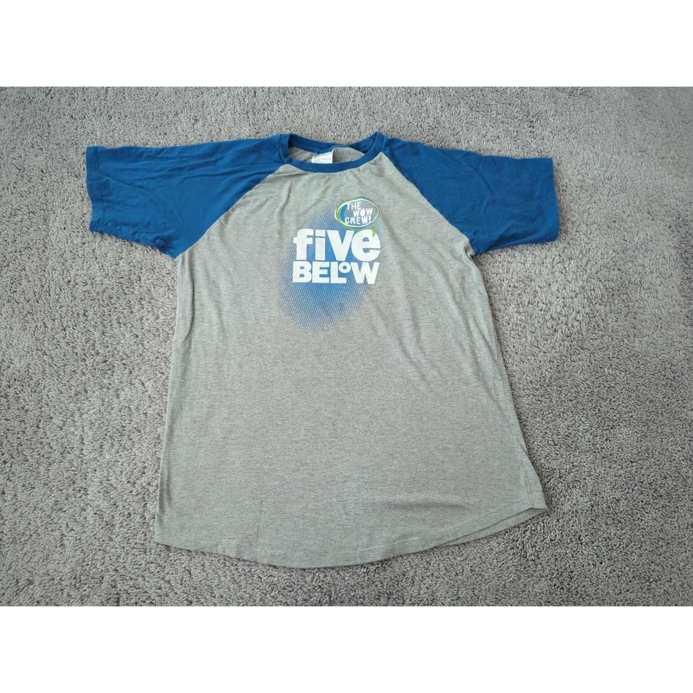 Five Below T Shirt Mens L "The Wow Crew! Let Go & Have Fun!" Employee Uniform